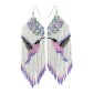 Beaded Long Fringe Earrings