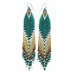 Beaded Long Fringe Earrings