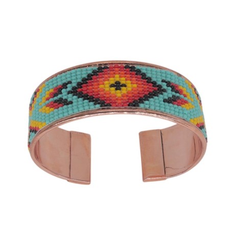 Handcrafted adjustable bracelet — Czech beadwork