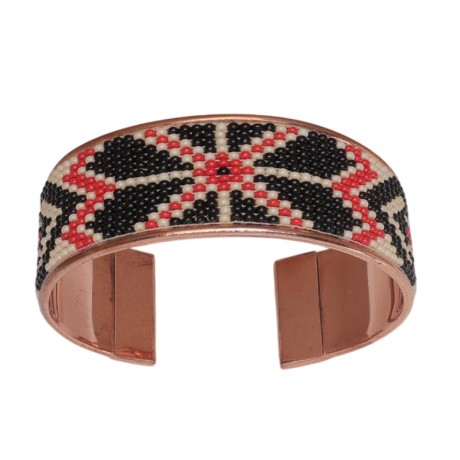 Handcrafted adjustable bracelet — Czech beadwork