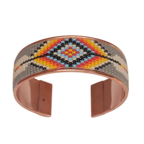 Handcrafted adjustable bracelet — Czech beadwork