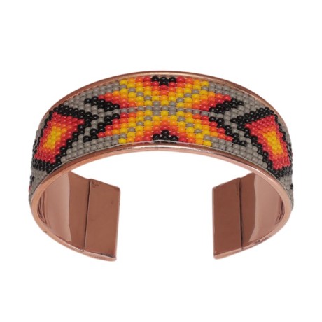 Handcrafted adjustable bracelet — Czech beadwork