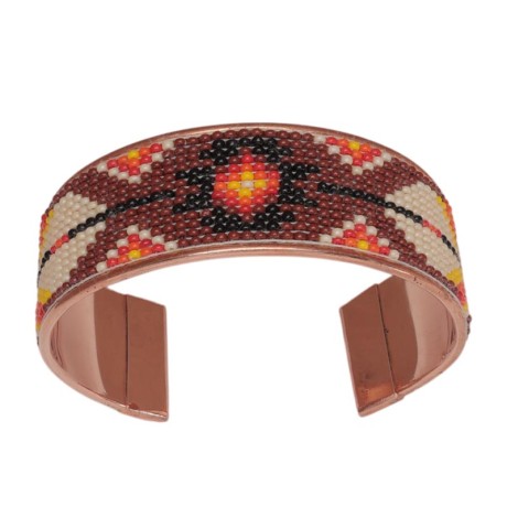 Handcrafted adjustable bracelet — Czech beadwork