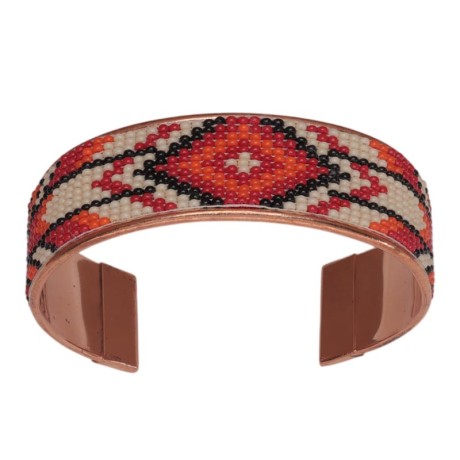 Handcrafted adjustable bracelet — Czech beadwork