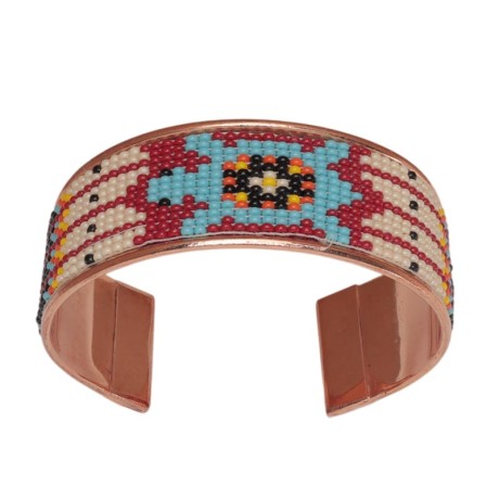 Handcrafted adjustable bracelet — Czech beadwork