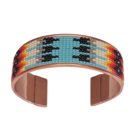 Handcrafted adjustable bracelet — Czech beadwork