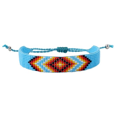 Handcrafted adjustable bracelet — Czech beadwork