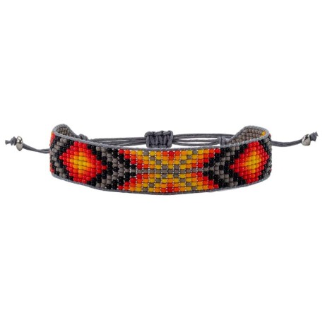 Handcrafted adjustable bracelet — Czech beadwork