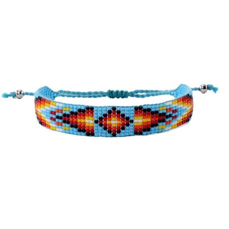 Handcrafted adjustable bracelet — Czech beadwork