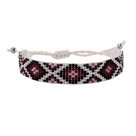 Handcrafted adjustable bracelet — Czech beadwork