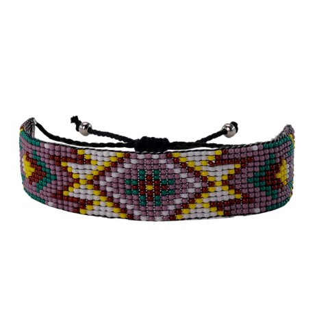 Handcrafted adjustable bracelet — Czech beadwork