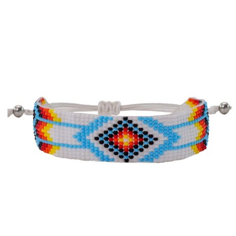 Handcrafted adjustable bracelet — Czech beadwork
