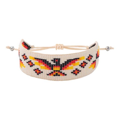 Handcrafted adjustable bracelet — Czech beadwork