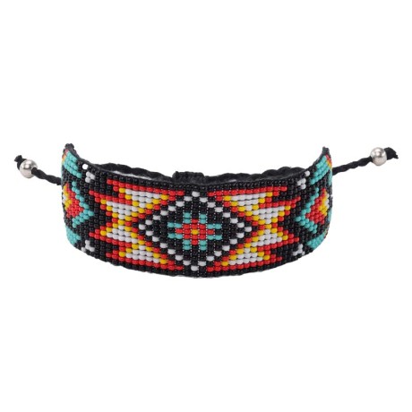 Handcrafted adjustable bracelet — Czech beadwork