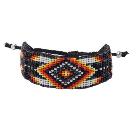 Handcrafted adjustable bracelet — Czech beadwork