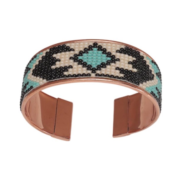 Handcrafted adjustable bracelet — Czech beadwork