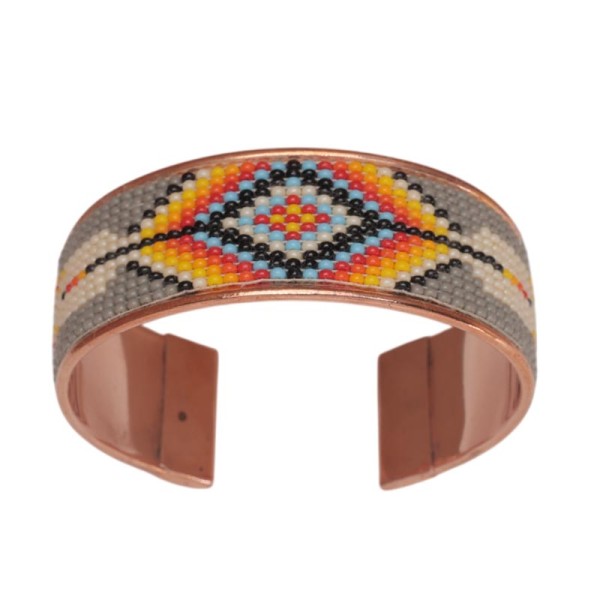 Handcrafted adjustable bracelet — Czech beadwork
