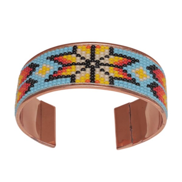 Handcrafted adjustable bracelet — Czech beadwork