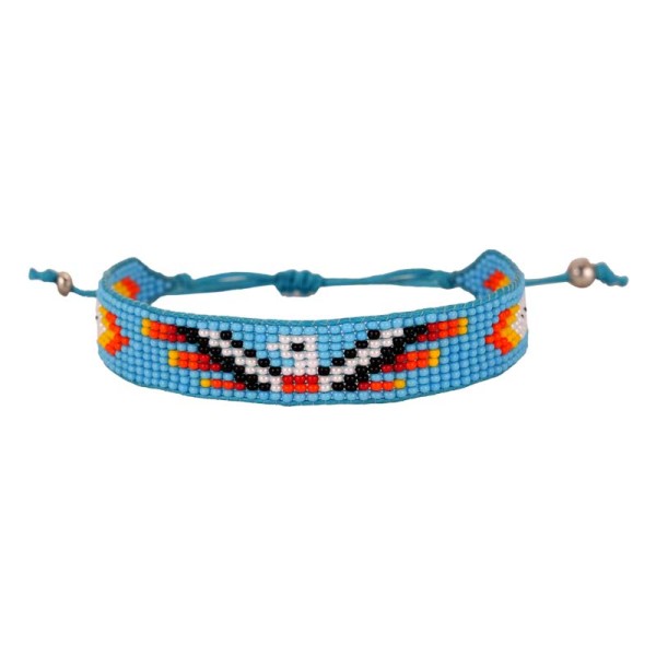 Handcrafted adjustable bracelet — Czech beadwork