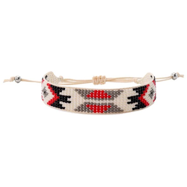 Handcrafted adjustable bracelet — Czech beadwork