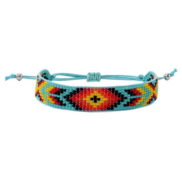 Handcrafted adjustable bracelet — Czech beadwork