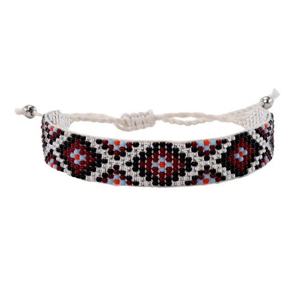 Handcrafted adjustable bracelet — Czech beadwork