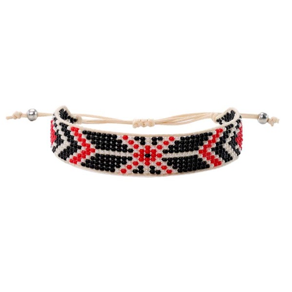 Handcrafted adjustable bracelet — Czech beadwork