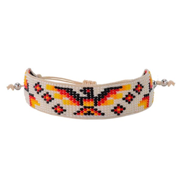 Handcrafted adjustable bracelet — Czech beadwork
