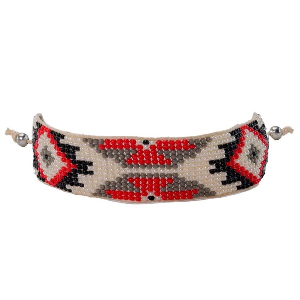Handcrafted adjustable bracelet — Czech beadwork