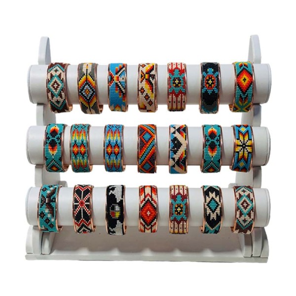Handcrafted adjustable bracelet — Czech beadwork