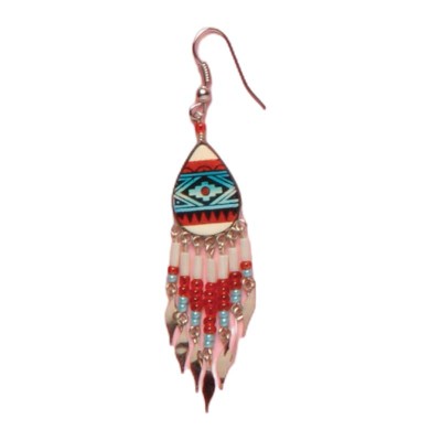 Painted earrings — Czech beadwork