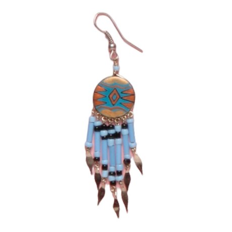 Painted earrings — Czech beadwork
