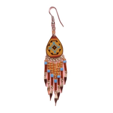 Painted earrings — Czech beadwork