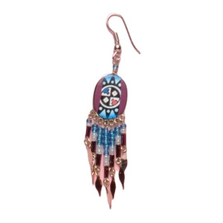 Painted earrings — Czech beadwork