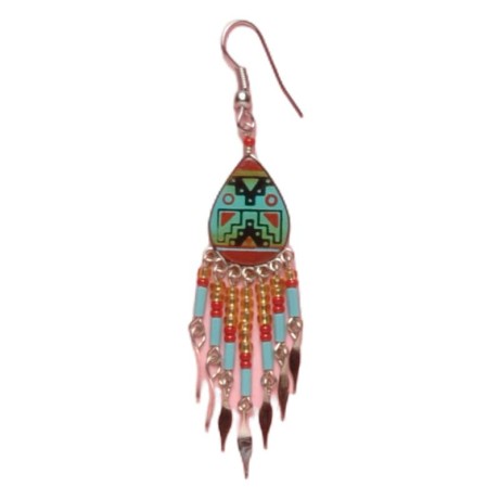 Painted earrings — Czech beadwork