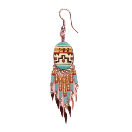Painted earrings — Czech beadwork