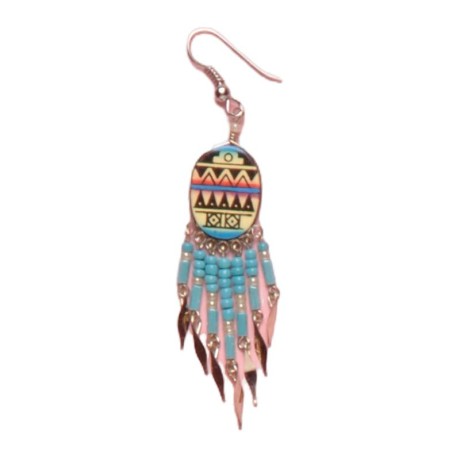 Painted earrings — Czech beadwork