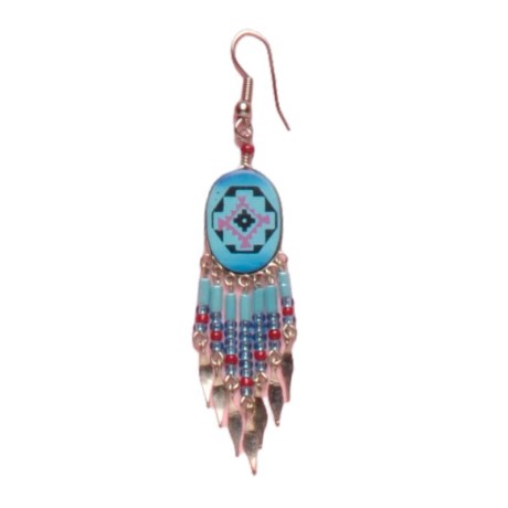 Painted earrings — Czech beadwork