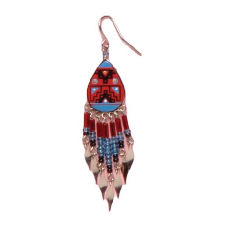 Painted earrings — Czech beadwork
