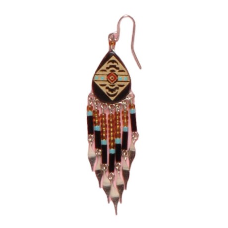 Painted earrings — Czech beadwork