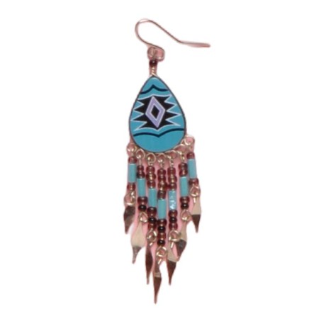 Painted earrings — Czech beadwork