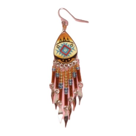 Painted earrings — Czech beadwork
