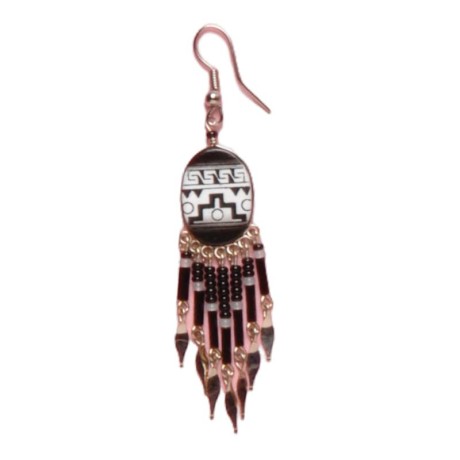 Painted earrings — Czech beadwork