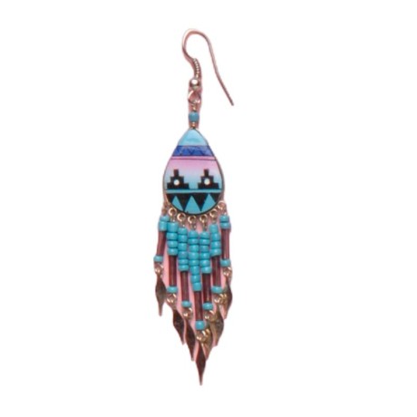 Painted earrings — Czech beadwork