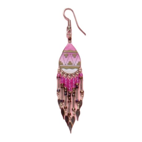 Painted earrings — Czech beadwork