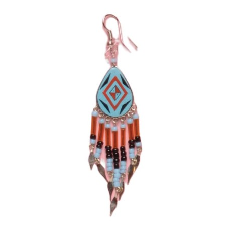 Painted earrings — Czech beadwork