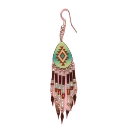 Painted earrings — Czech beadwork