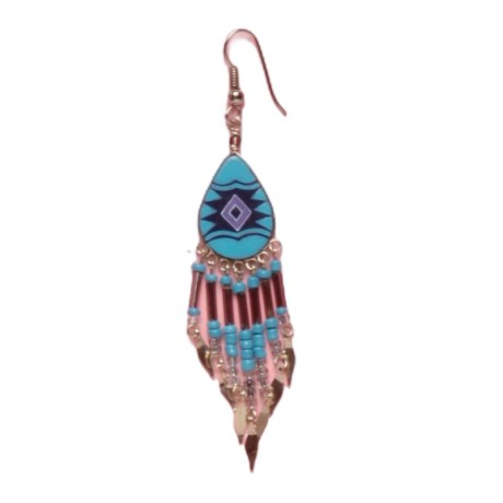 Painted earrings — Czech beadwork