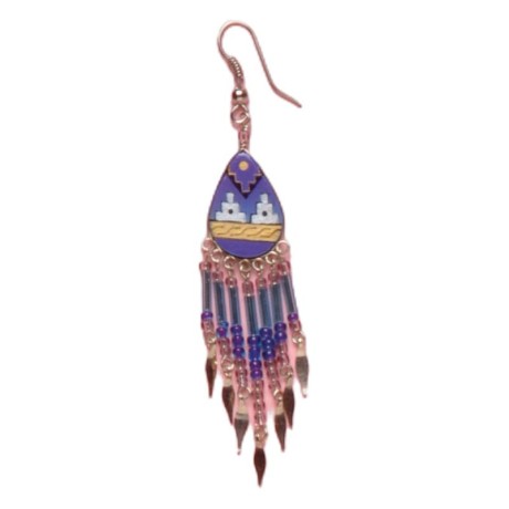 Painted earrings — Czech beadwork