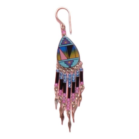 Painted earrings — Czech beadwork